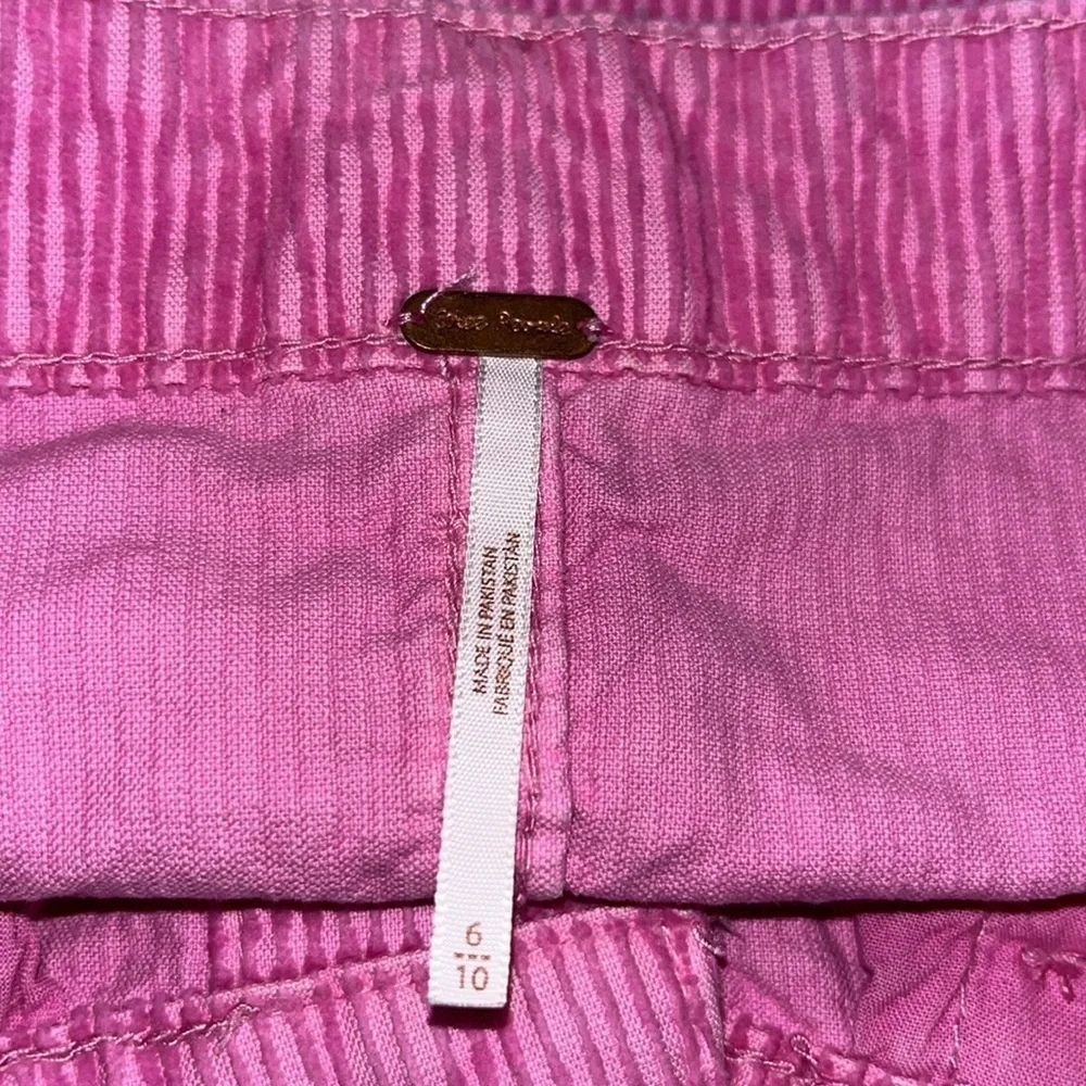 Free People Ray Cord Mini Skirt in Pink Frosting | size 6